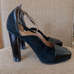 Dries Van Noten Suede Ankle Strap Pumps